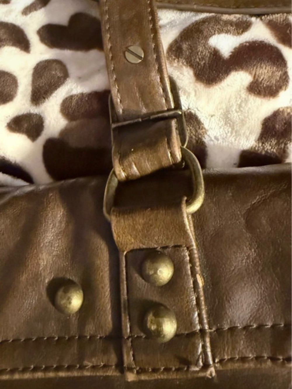 Loungefly Faux Leather Brown Embossed Sugar Skull crossbody/messenger bag - Picture 6 of 8